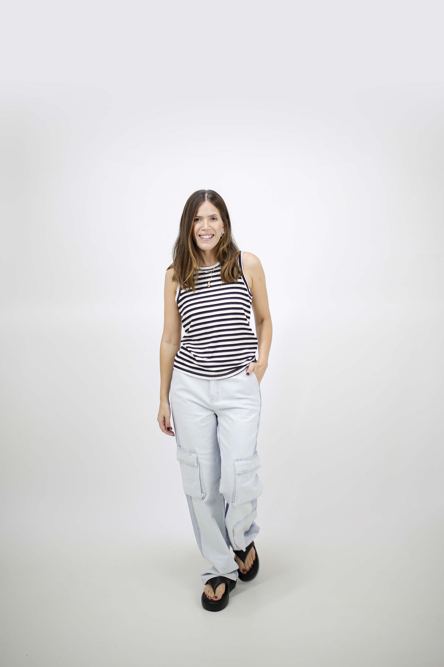CALÇA CARGO PATCHWORK JEANS
