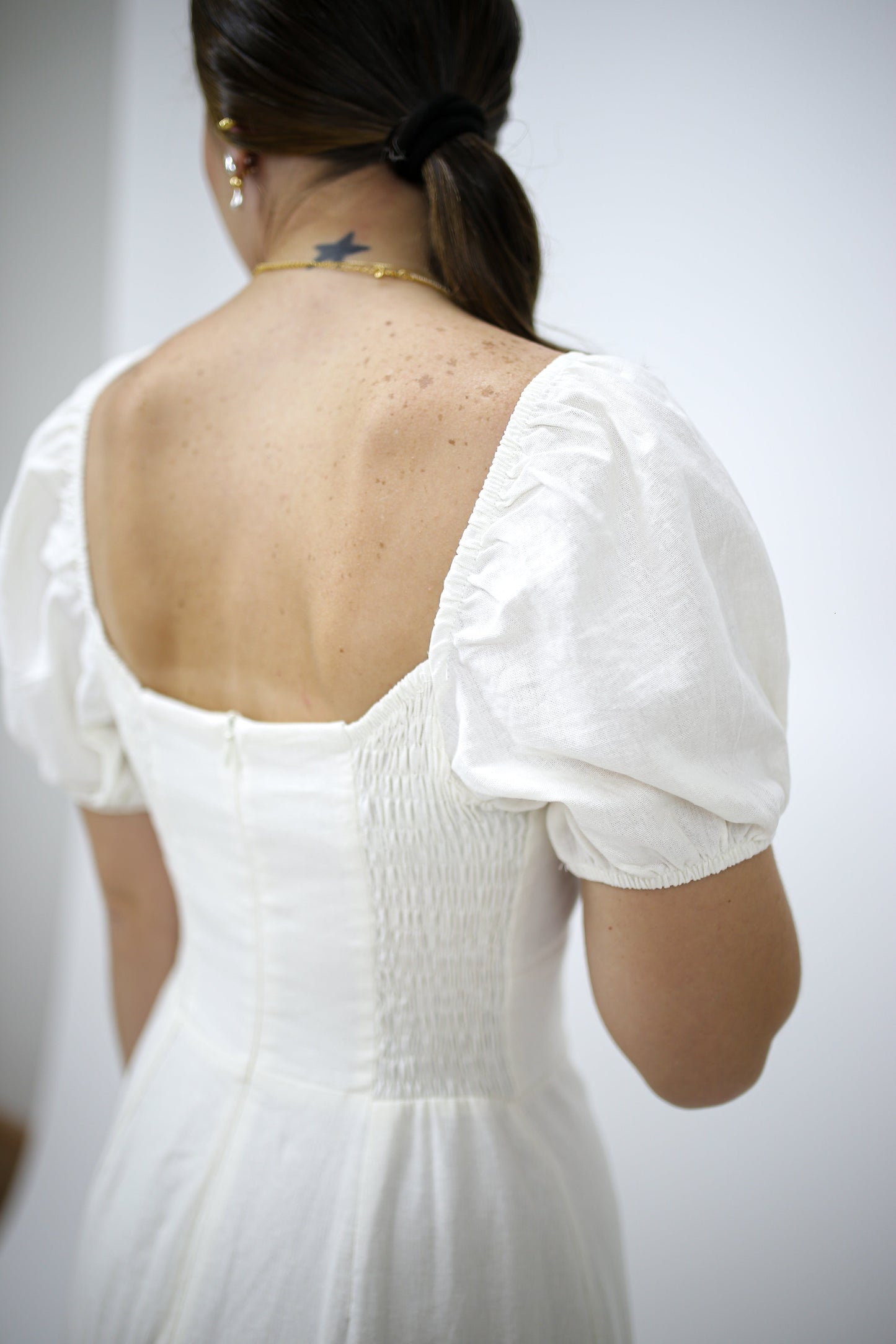 VESTIDO MIDI C/ BUSTO FRANZIDO